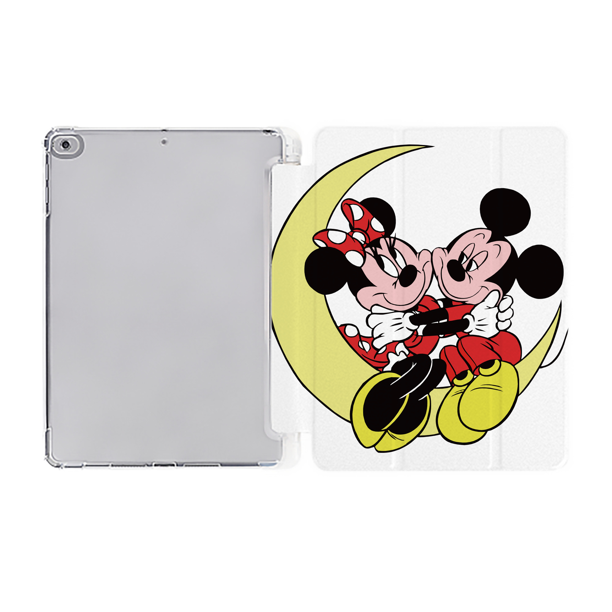 （画像用） ミッキーマウス Mickey Mouse IPad ケース ペン収納付き 三つ折りスタンド PUレザー×シリコン 対応機種9.5/10.5/10.9インチ